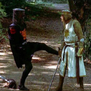 King Arthur battles the Black Knight